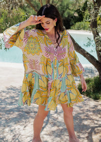 Mini Dress Marrakech Aqua-Piti Cuiti-OutDazl