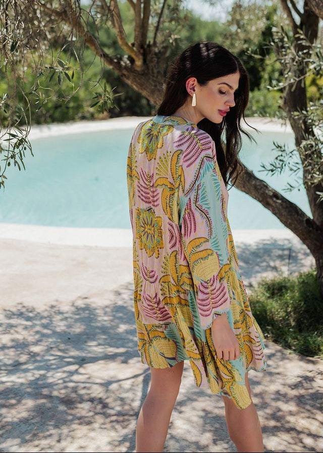 Mini Dress Marrakech Aqua-Piti Cuiti-OutDazl