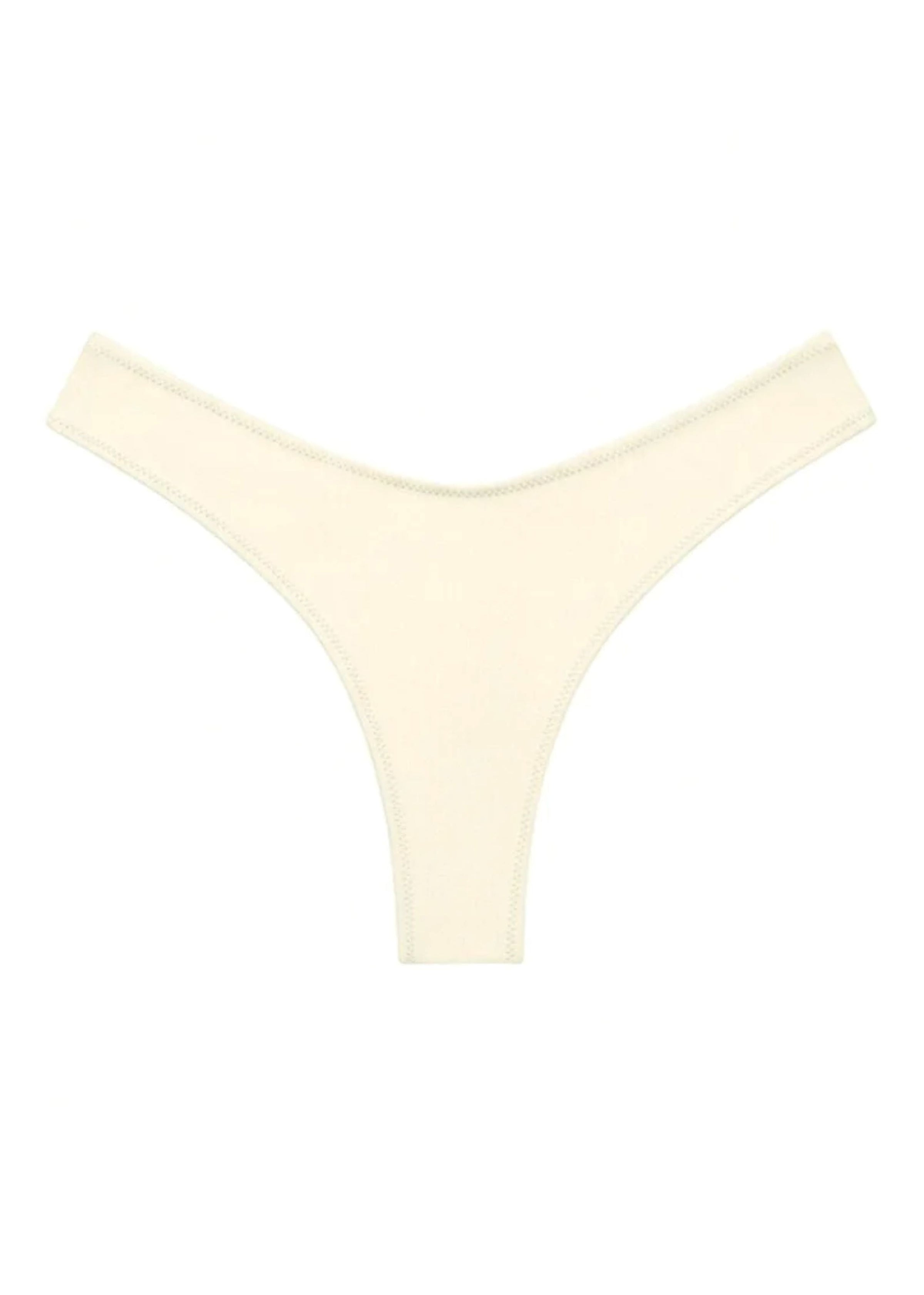 Cream silkie Added Coverage Lulu Bikini Bottom