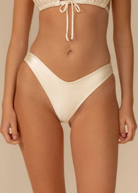 Cream silkie Added Coverage Lulu Bikini Bottom