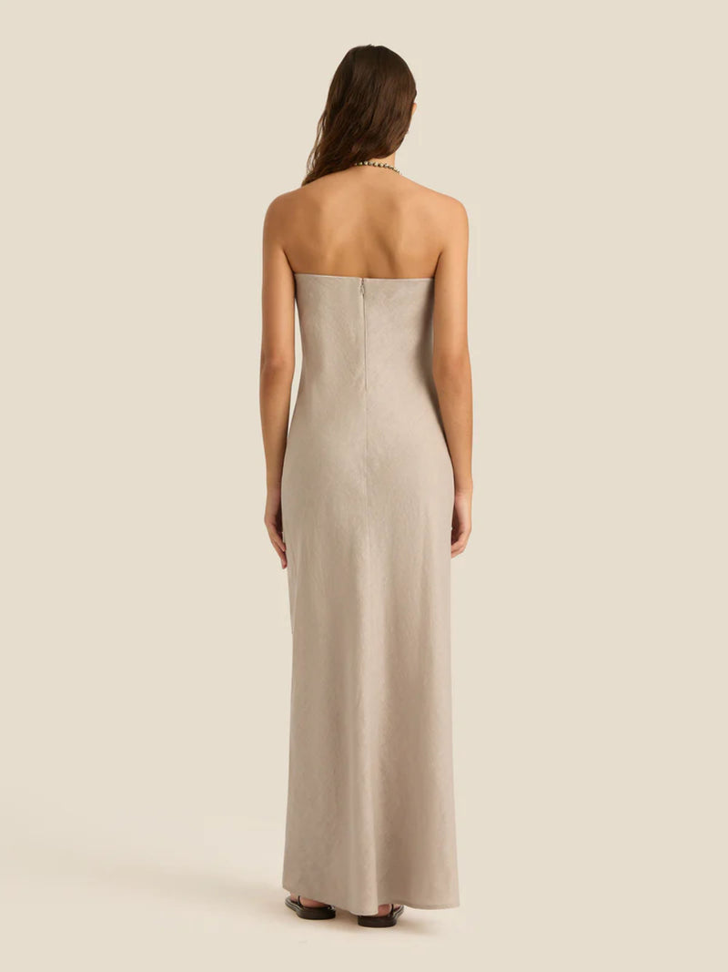 Linen Bandeau Broderie Dress Maeve