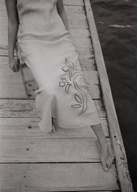 Linen Bandeau Broderie Dress Maeve