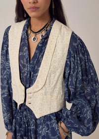 Embroidered Ciel Florence Vest-Maison Hotel-OutDazl