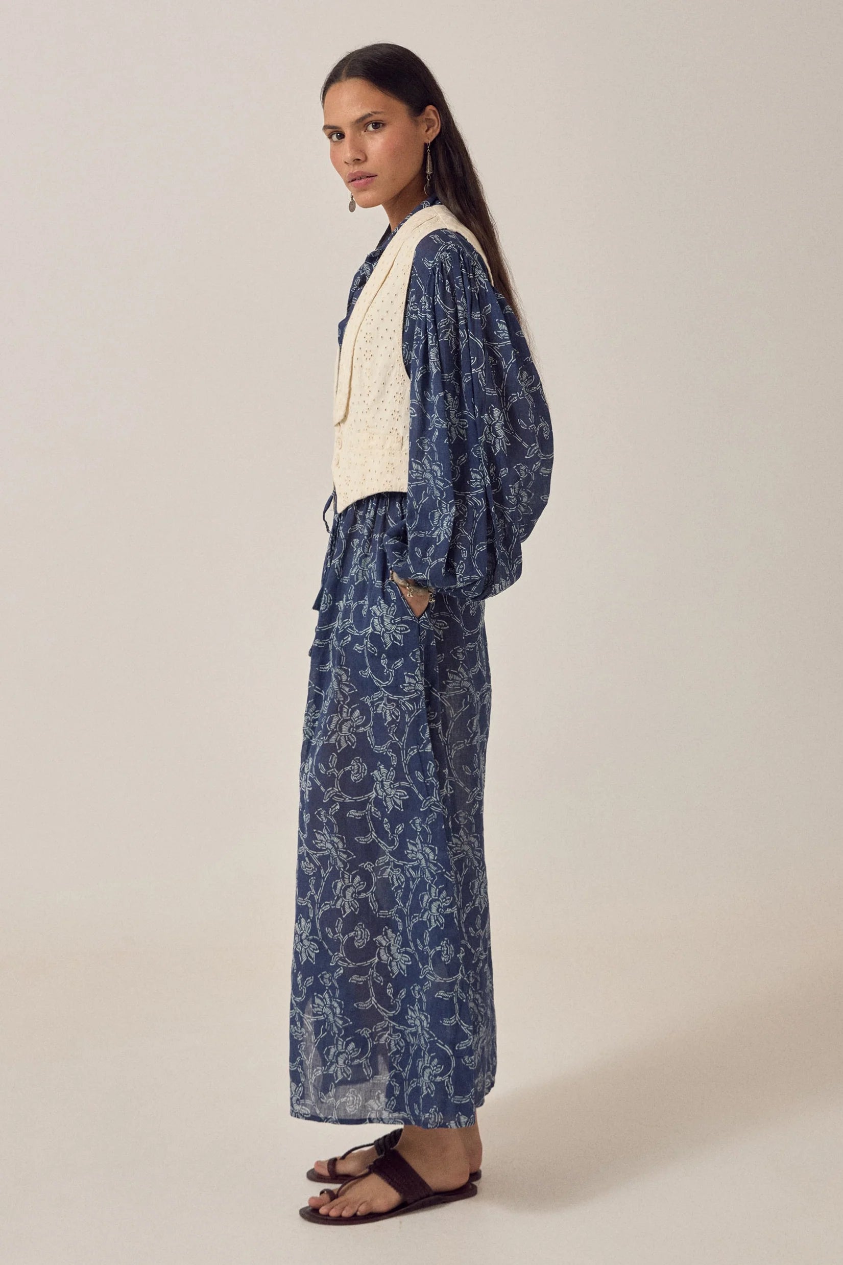 Embroidered Ciel Florence Vest-Maison Hotel-OutDazl