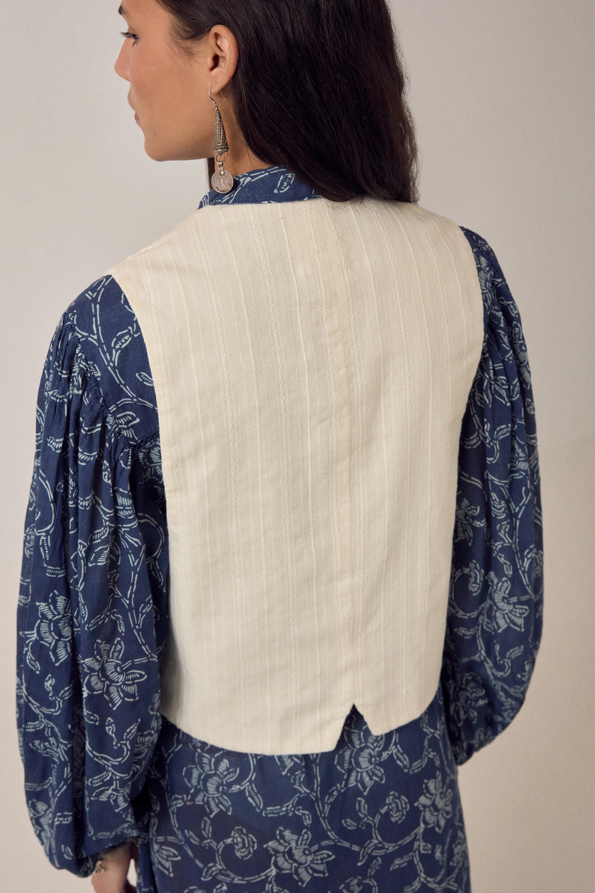 Embroidered Ciel Florence Vest-Maison Hotel-OutDazl
