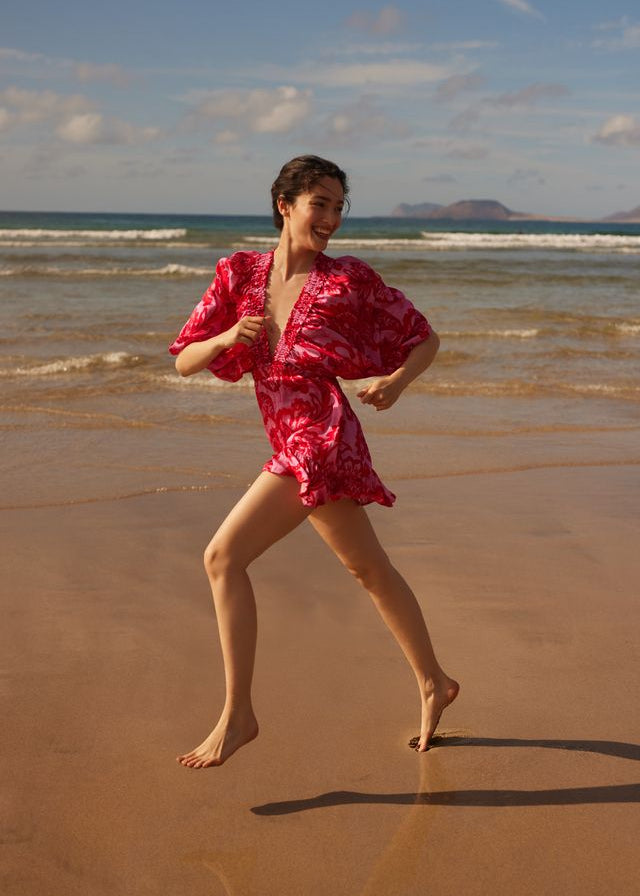 Mini Print Dress Marine-Sundress-OutDazl