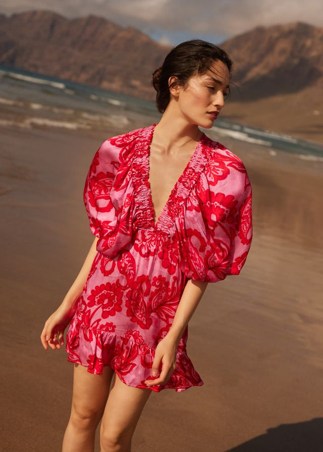 Mini Print Dress Marine-Sundress-OutDazl