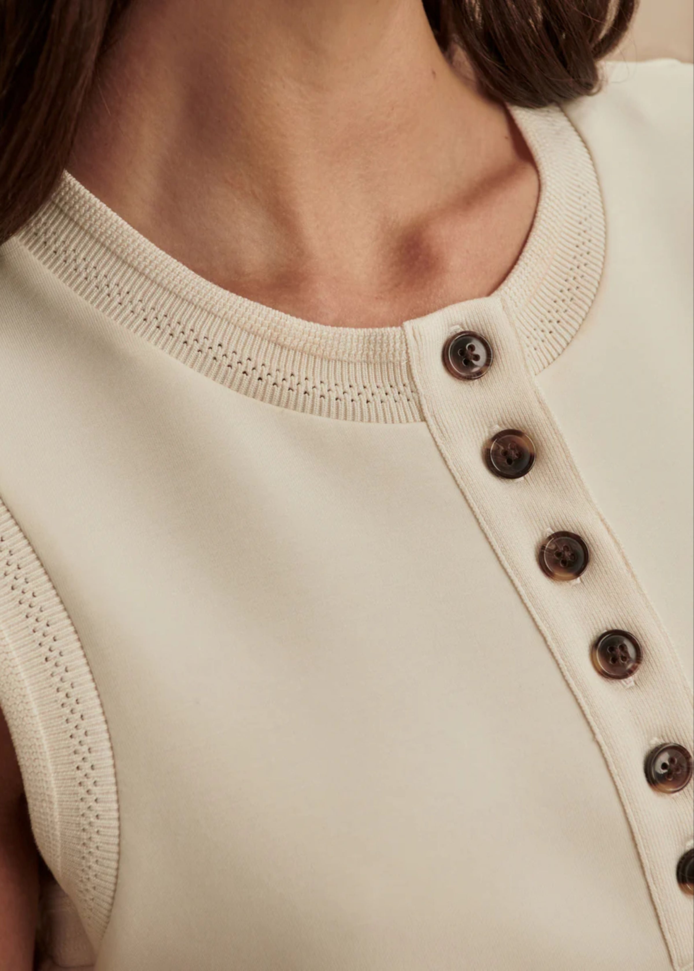 Marla Button Placket Top