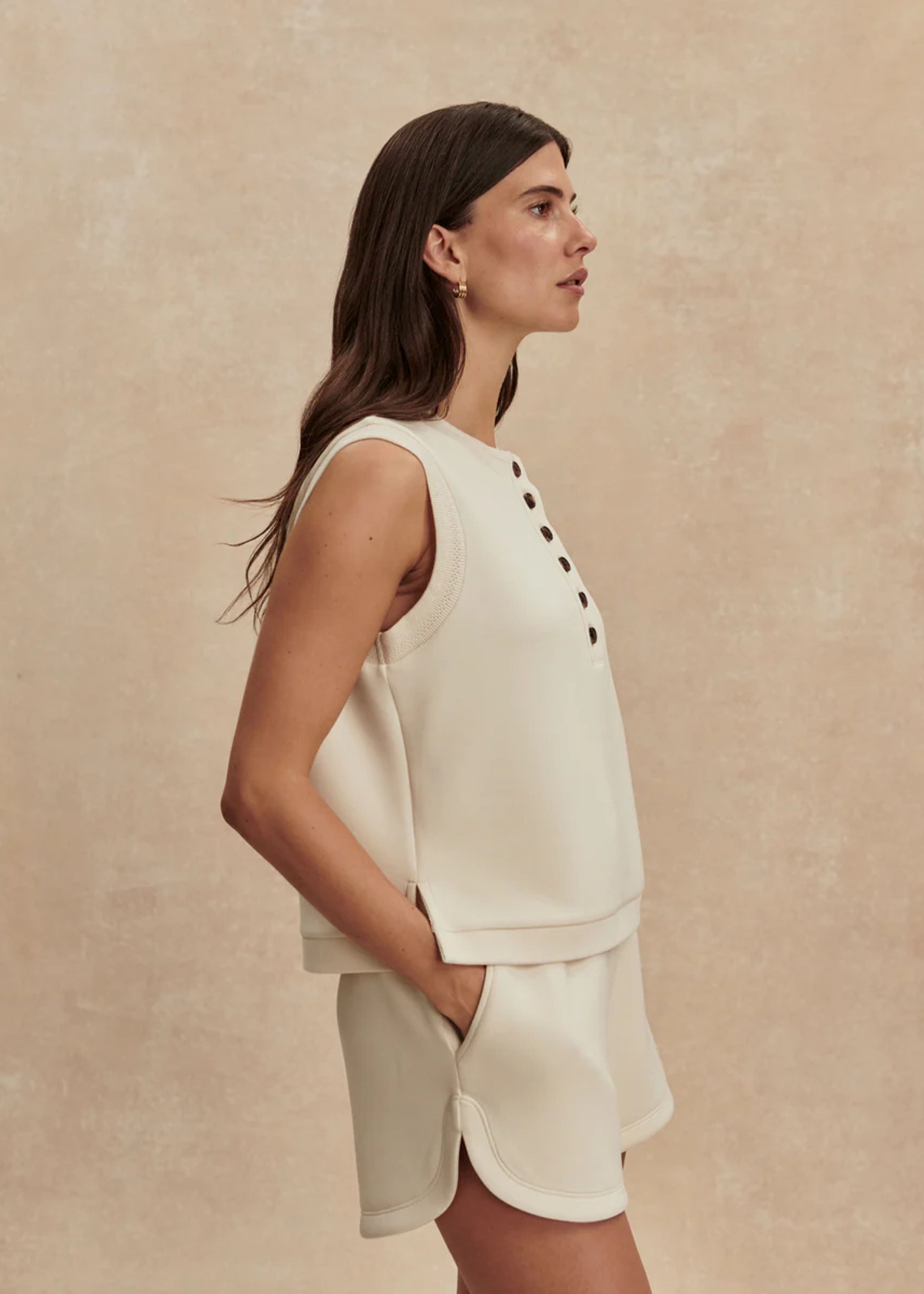 Marla Button Placket Top