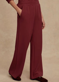 The Wide Leg Pant 30" in New Maroon