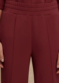 The Wide Leg Pant 30" in New Maroon