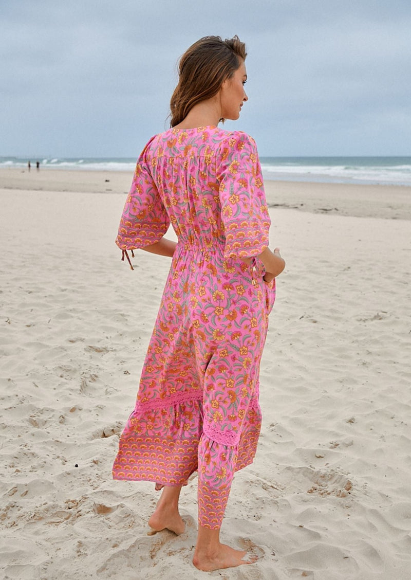 Molli Maxi Dress in Begonia Print