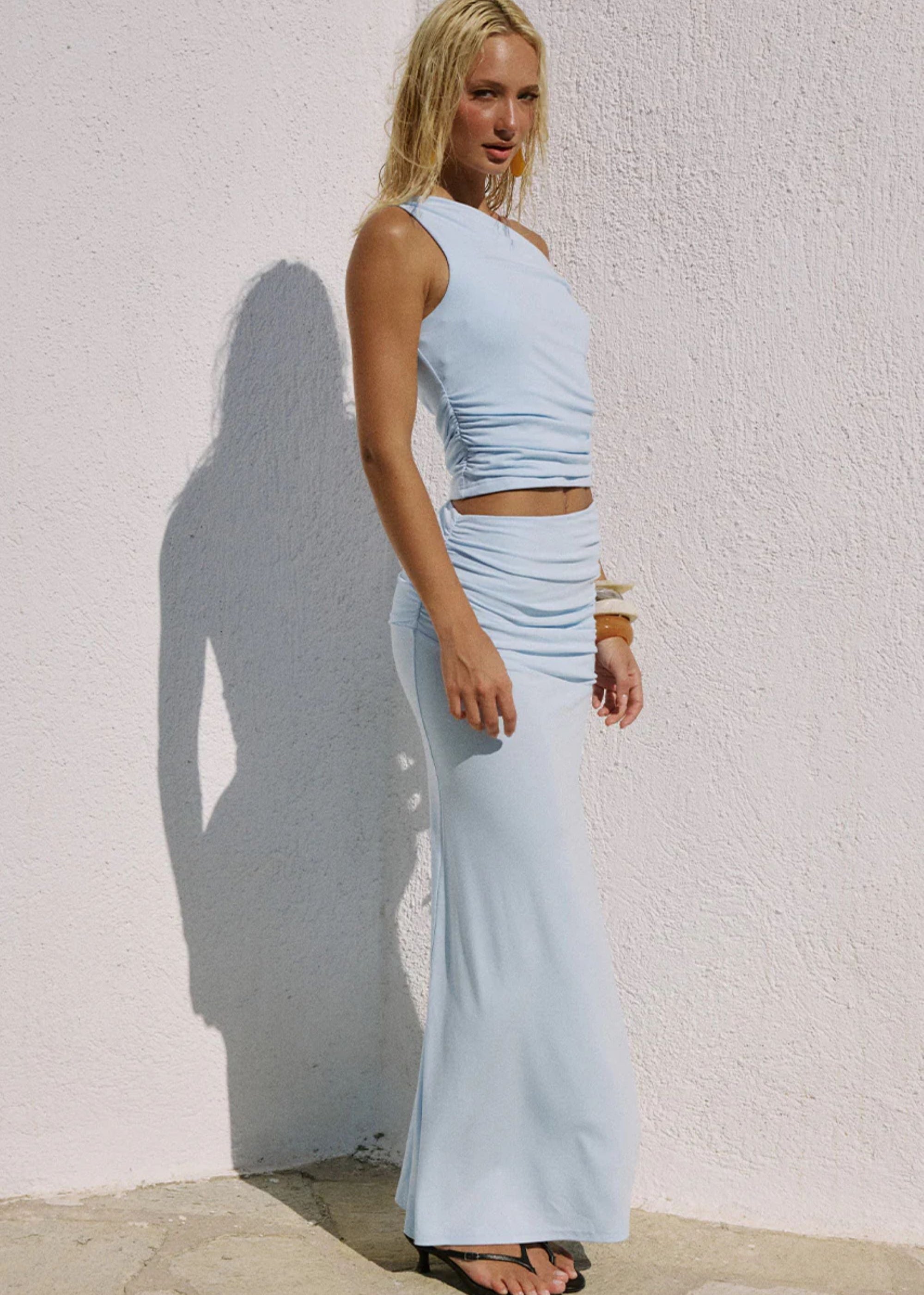 Malani Ruched Maxi Skirt