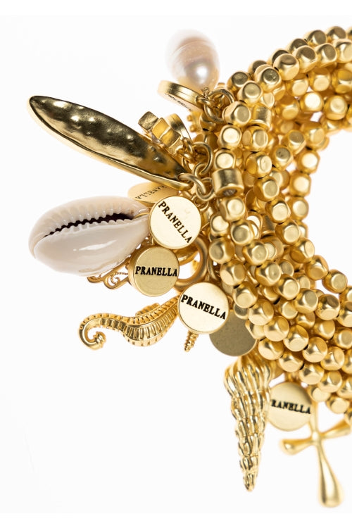 Matilda Elastic Beaded Bracelet with Charm