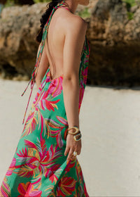 Halterneck Natasha Maxi Dress-Sundress-OutDazl