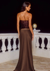 Anette Stapless Sequin Bustier