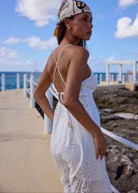 White Ocean Eyelet Maxi Dress-Surf Gypsy-OutDazl