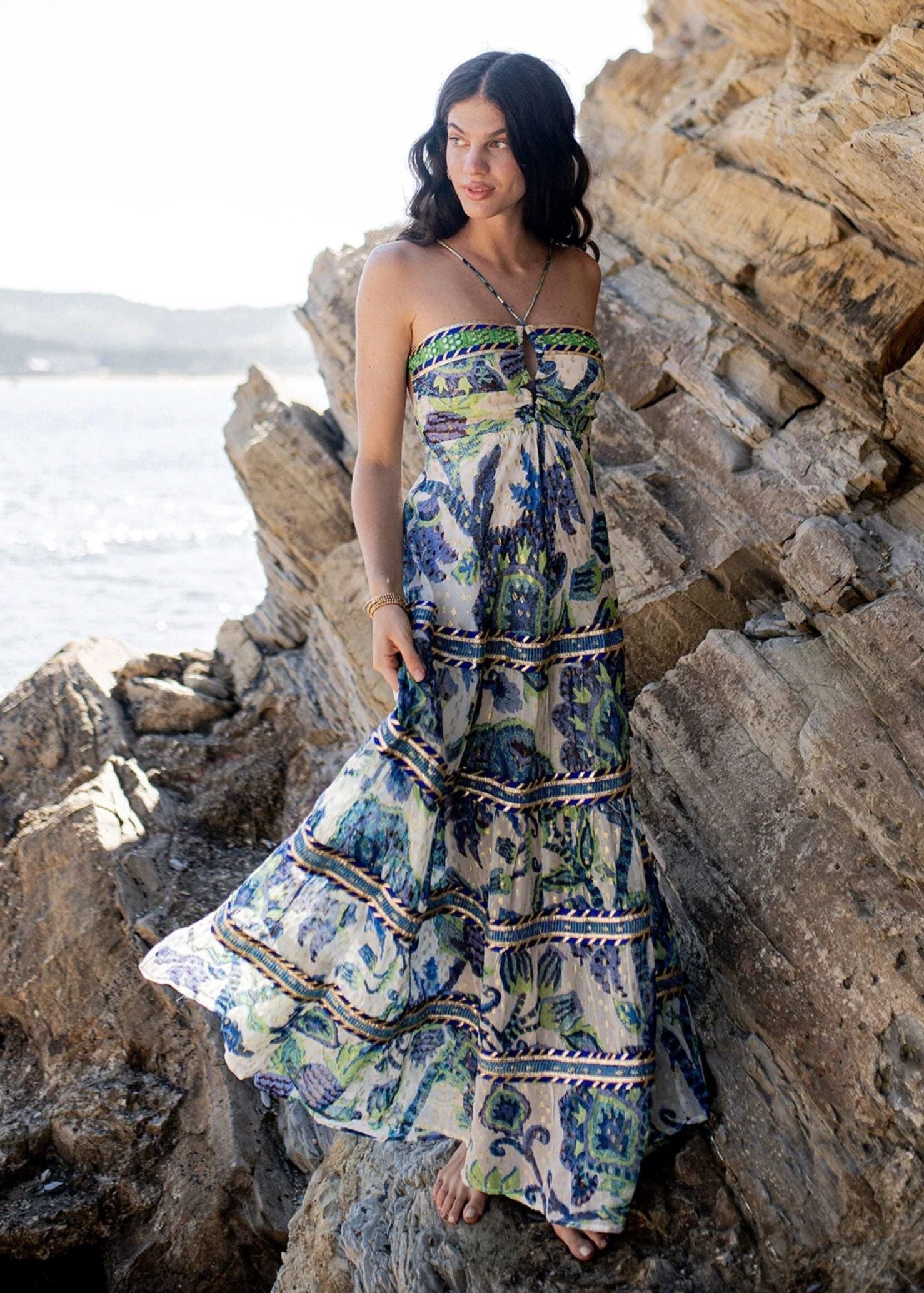 Ocean Pearl Bandeau Maxi Dress OutDazl Ocean Pearl Bandeau Maxi Dress OutDazl