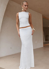 White Maxi Skirt Orlean