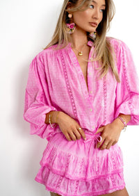 Pink Embroidery Top Poupette