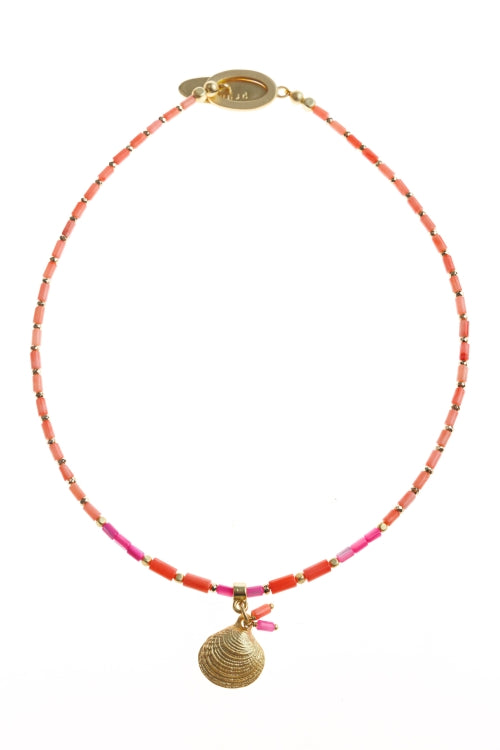 Flamingo Short Shell Necklace