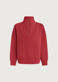 Hawley Half-zip Sweat in Rich Raspberry