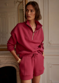 Atrium High Rise Shorts in Rich Raspberry