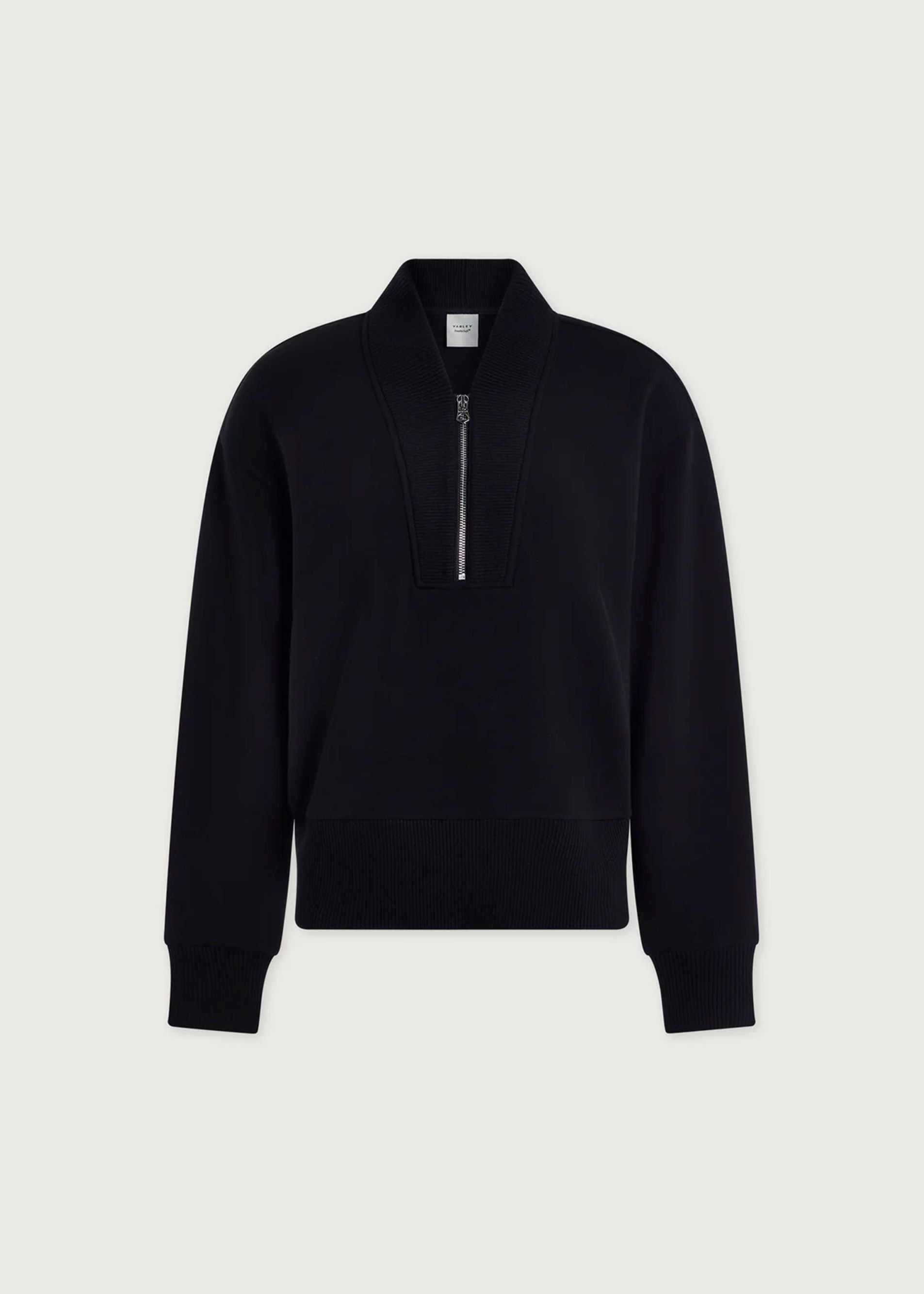 Sally Half Zip Sweat in Black