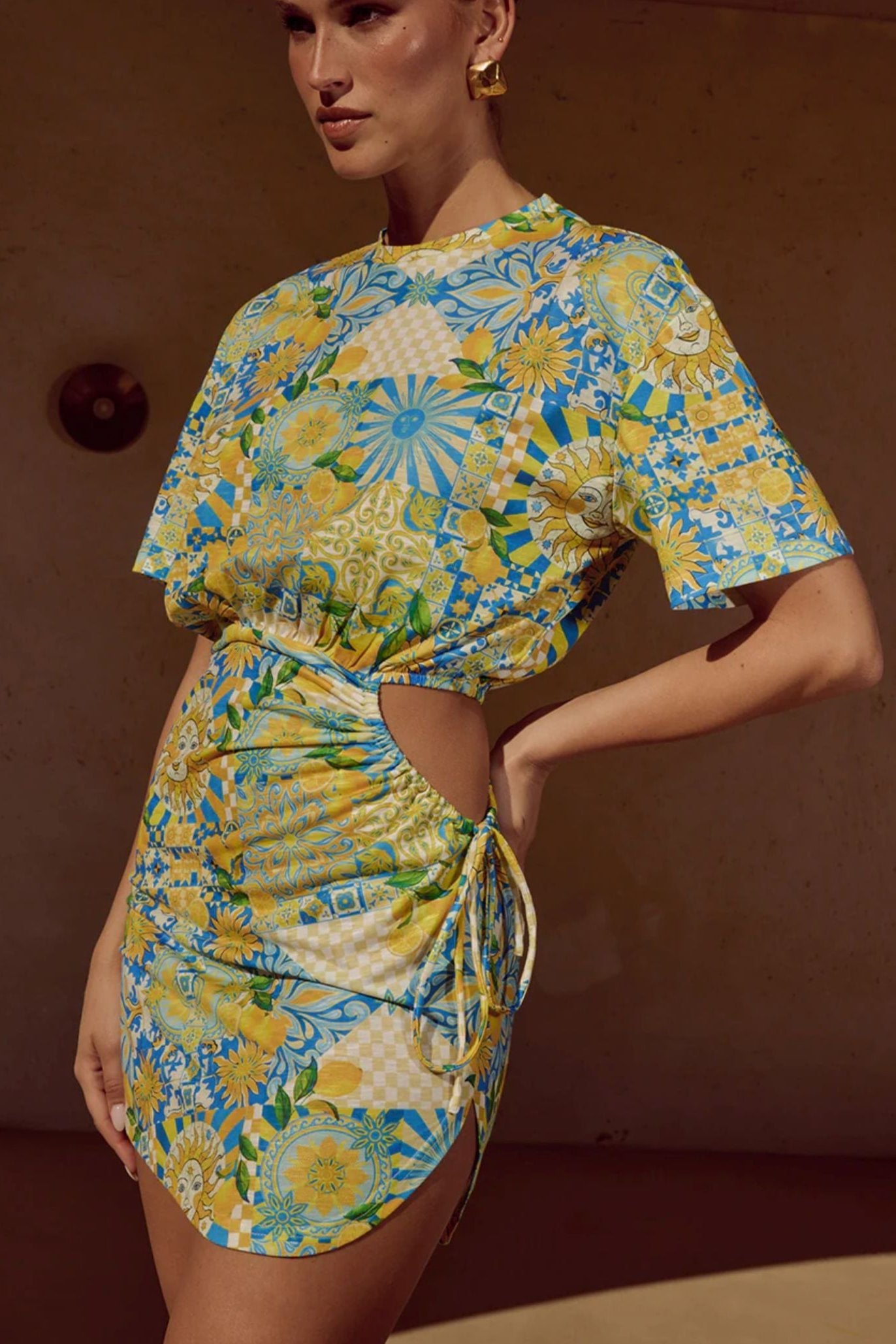 brizzie mini dress Brizzie Mini Dress in Anacapri Print – OutDazl