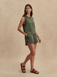 Shea Crop Tank in Thyme