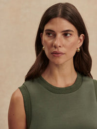 Shea Crop Tank in Thyme