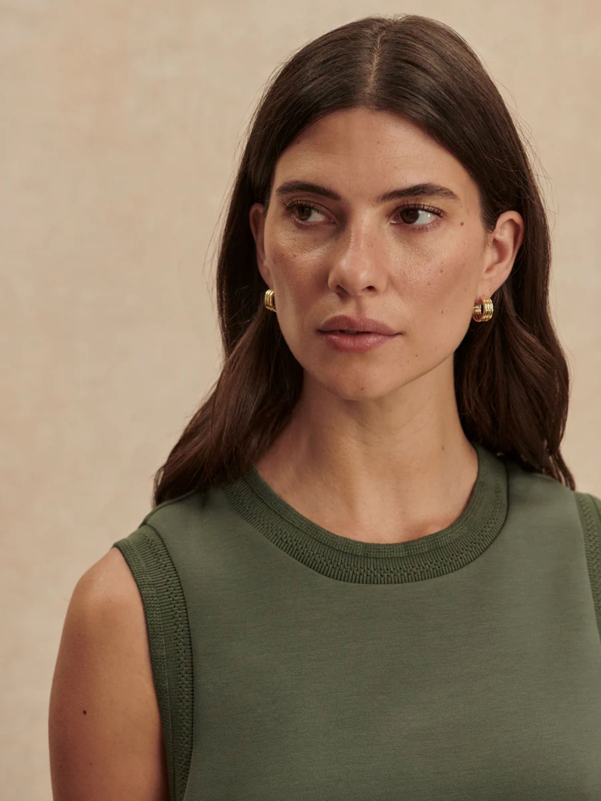 Shea Crop Tank in Thyme