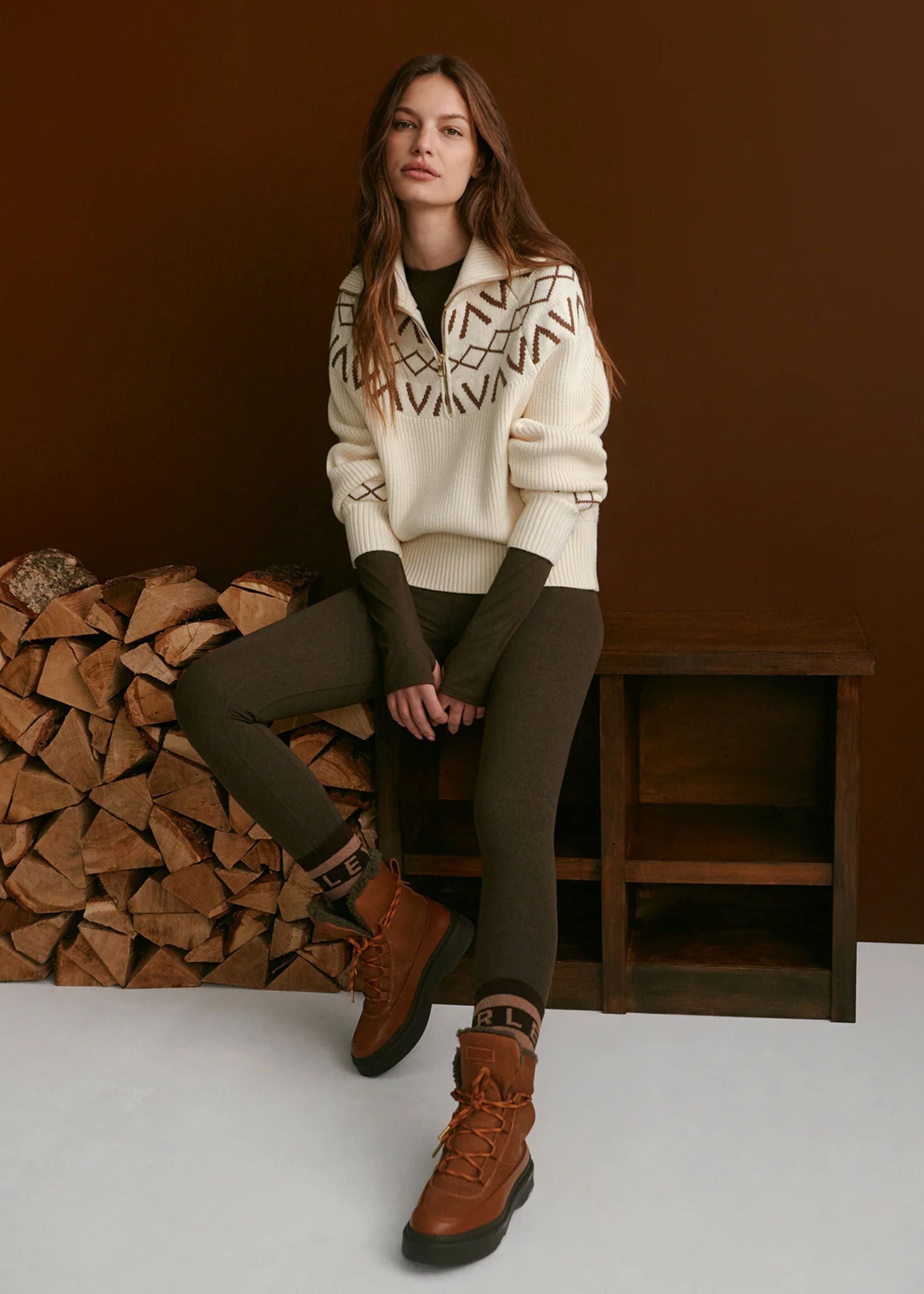 Sigrid Fairisle Half Zip Knit