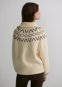 Sigrid Fairisle Half Zip Knit