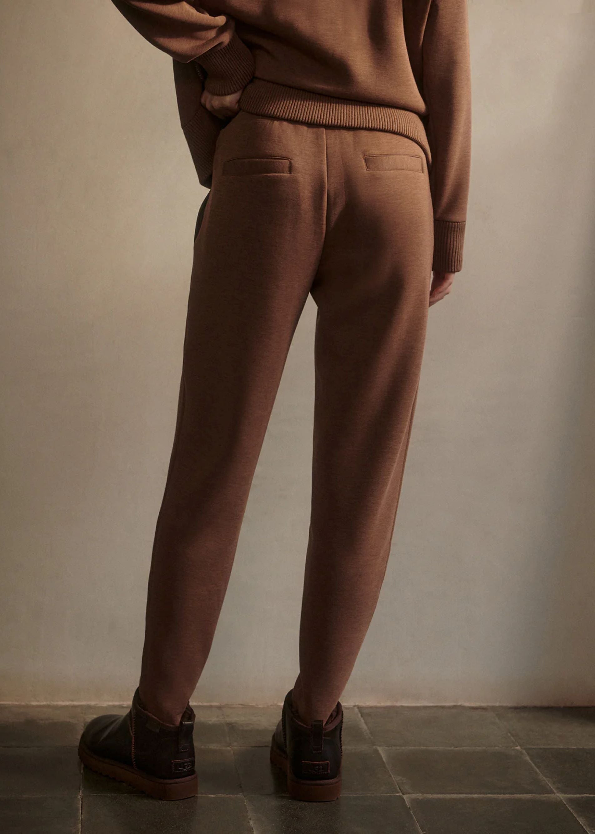 The Slim Zip Hem Pant in Golden Bronze Marl