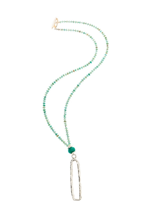 Spearmint Rectangle Necklace