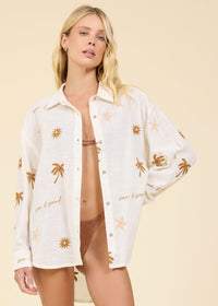 Sun and Sand Embroidered Shirt