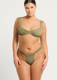 Georgia Bikini Brief in Sage Tiger