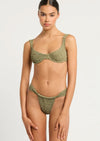 Georgia Balconette Bikini Top in Sage Tiger