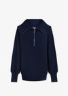 Vine Half Zip Sweatshirt  in Dark Sapphire