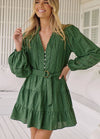 Embroidered Pine Jayde Mini Dress