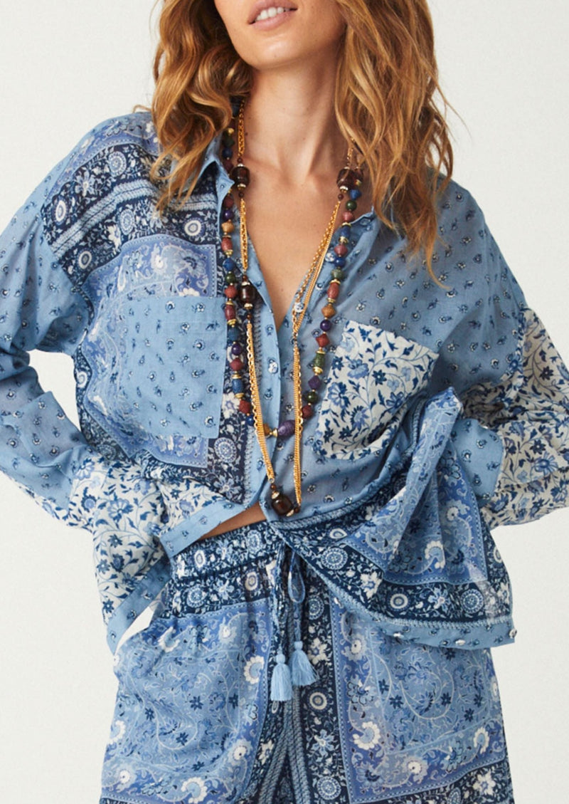 Sunshine Bandit Shirt Dress Chambray