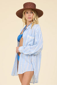 Beach Striped Shirt-Surf Gypsy-OutDazl