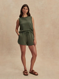 Coulter High Rise Shorts in Thyme