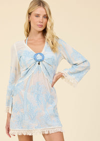 Tropical O-ring Mini Dress-Surf Gypsy-OutDazl