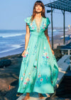 Embroidered Maxi Dress Flores Gown
