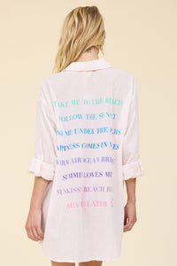 Soft Pink Ombre Printed Shirt-Surf Gypsy-OutDazl