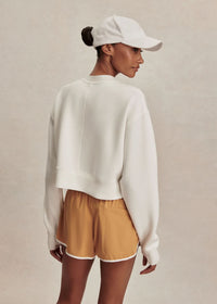 Tasmin Cropped Sweatshirt in Snow White