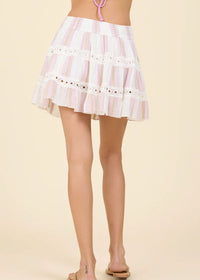 Pink Dust Tiered Mini Skirt-Surf Gypsy-OutDazl