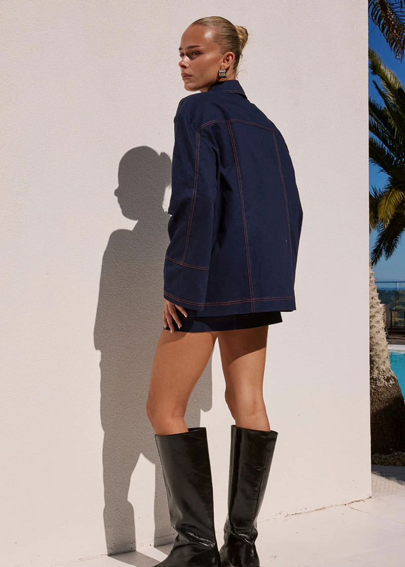 Veronica Mini Skirt in Navy